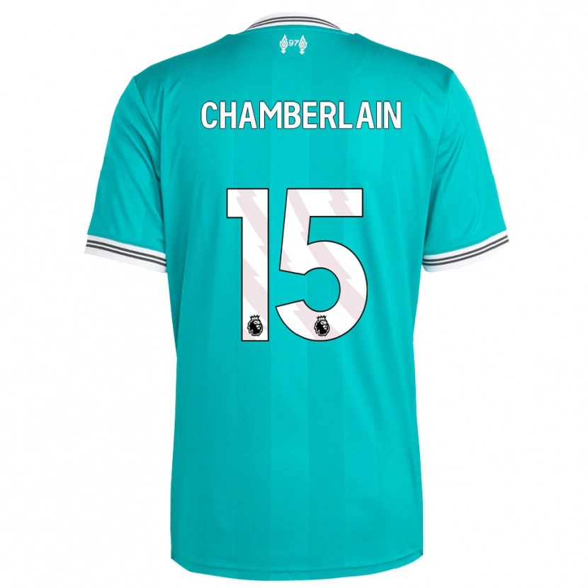 Danxen Dětské Alex Oxlade Chamberlain #15 Zelená Bílá Třetí Hráčské Dresy 2025/26 Dres