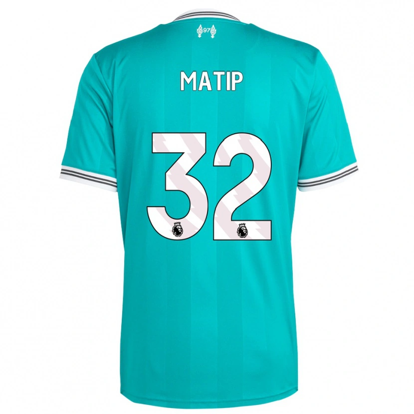 Danxen Dětské Joel Matip #32 Zelená Bílá Třetí Hráčské Dresy 2025/26 Dres