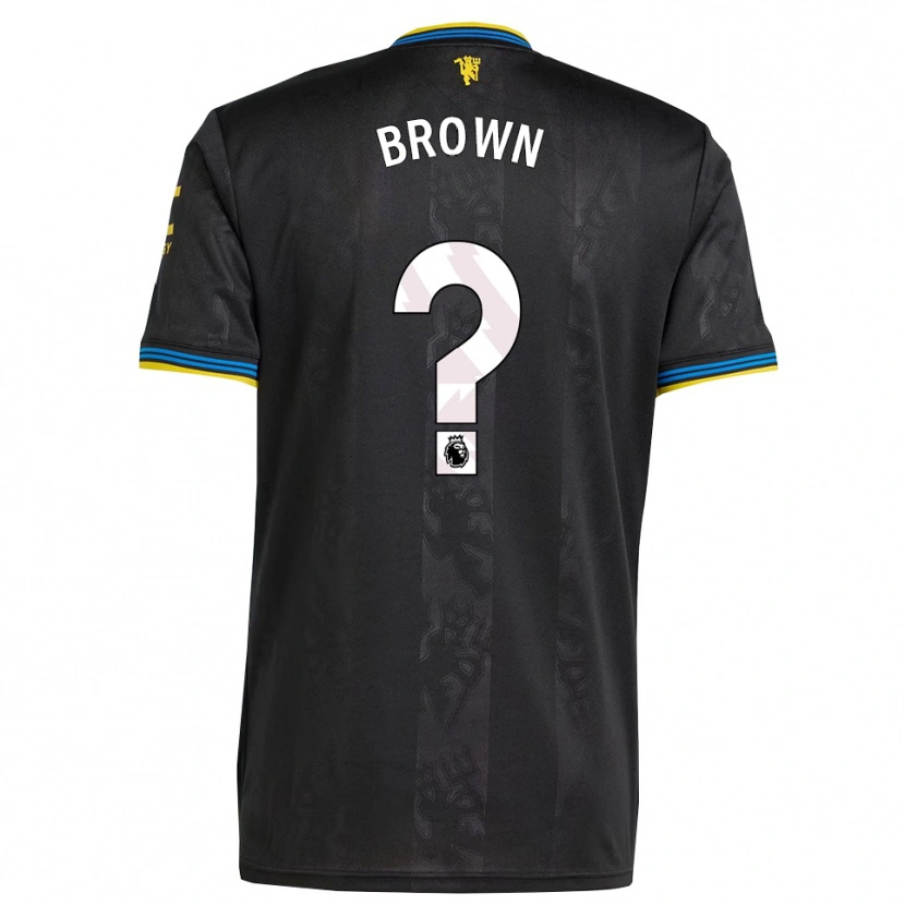 Danxen Dětské Nathaniel-Junior Brown #0 Černá Žlutá Modrá Třetí Hráčské Dresy 2025/26 Dres