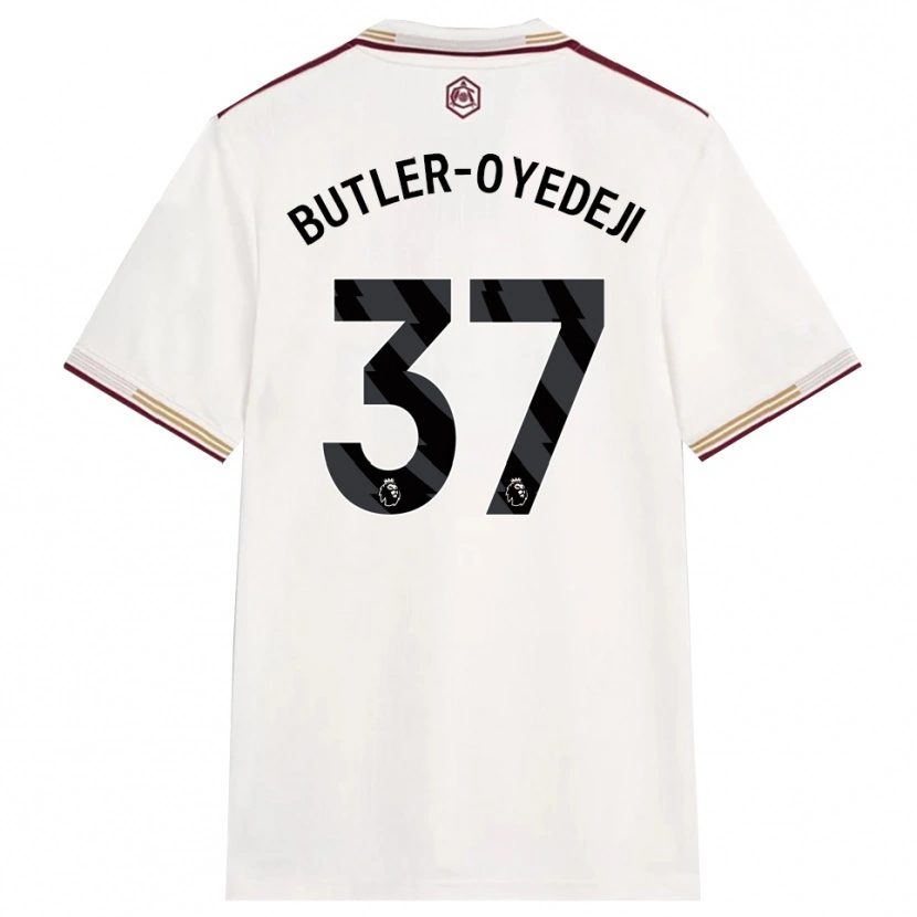 Danxen Dětské Nathan Butler-Oyedeji #37 Smetanově Bílá Burgundská Třetí Hráčské Dresy 2025/26 Dres