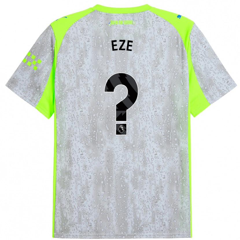 Danxen Dětské David Eze #0 Šedá Žlutá Třetí Hráčské Dresy 2025/26 Dres