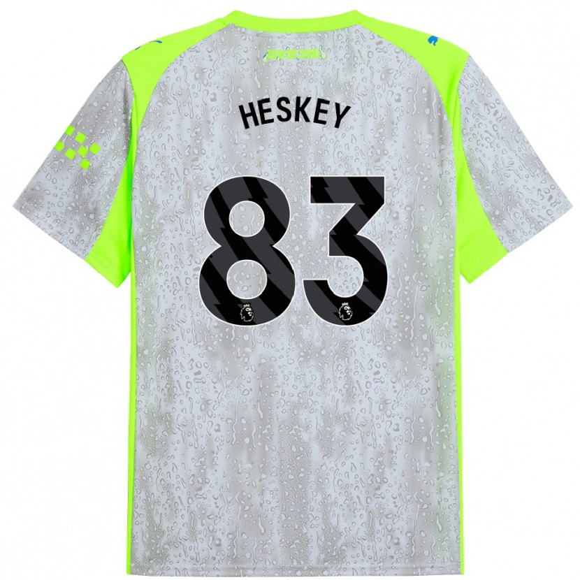 Danxen Dětské Reigan Heskey #83 Šedá Žlutá Třetí Hráčské Dresy 2025/26 Dres