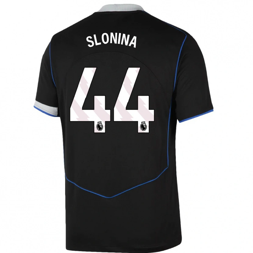 Danxen Dětské Gabriel Slonina #44 Černá Modrá Stříbrná Třetí Hráčské Dresy 2025/26 Dres