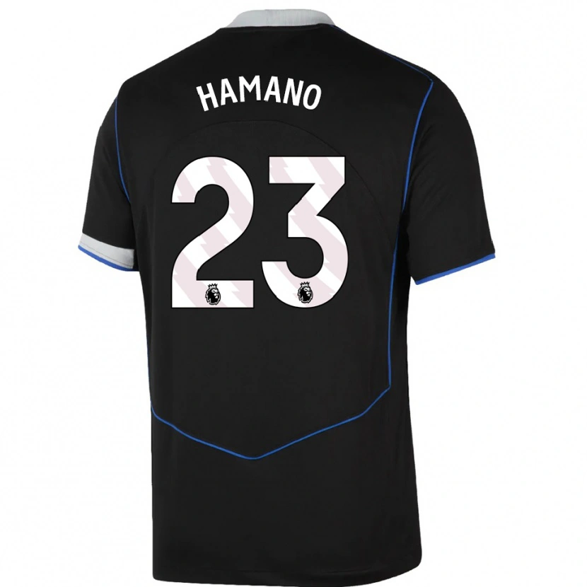 Danxen Dětské Maika Hamano #23 Černá Modrá Stříbrná Třetí Hráčské Dresy 2025/26 Dres