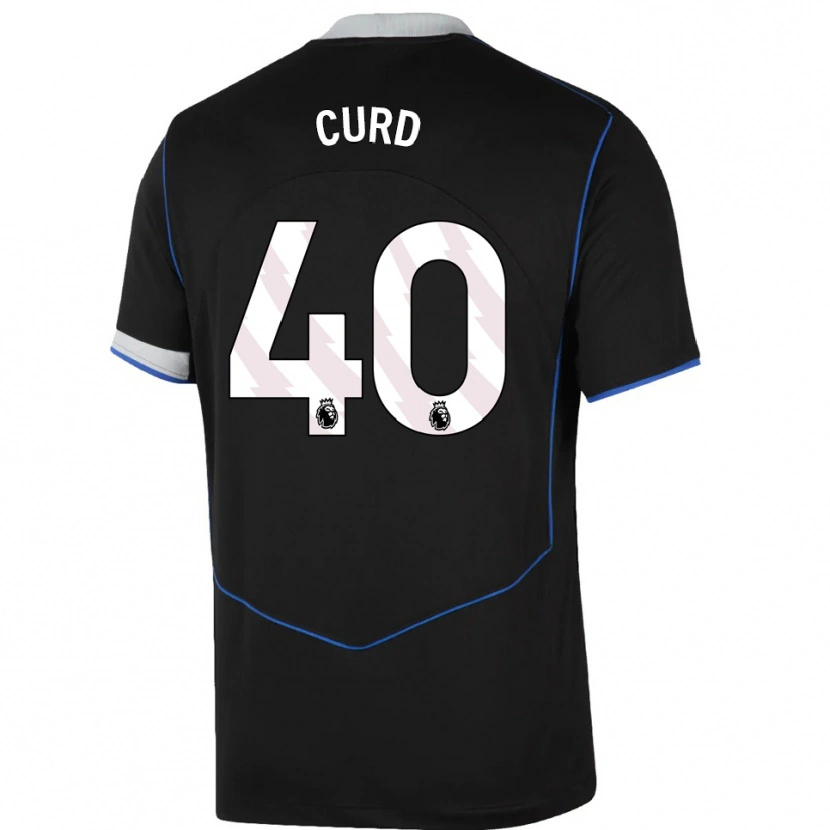 Danxen Dětské Ted Curd #40 Černá Modrá Stříbrná Třetí Hráčské Dresy 2025/26 Dres