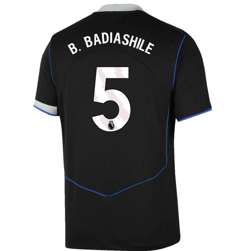 Danxen Dětské Benoît Badiashile #5 Černá Modrá Stříbrná Třetí Hráčské Dresy 2025/26 Dres