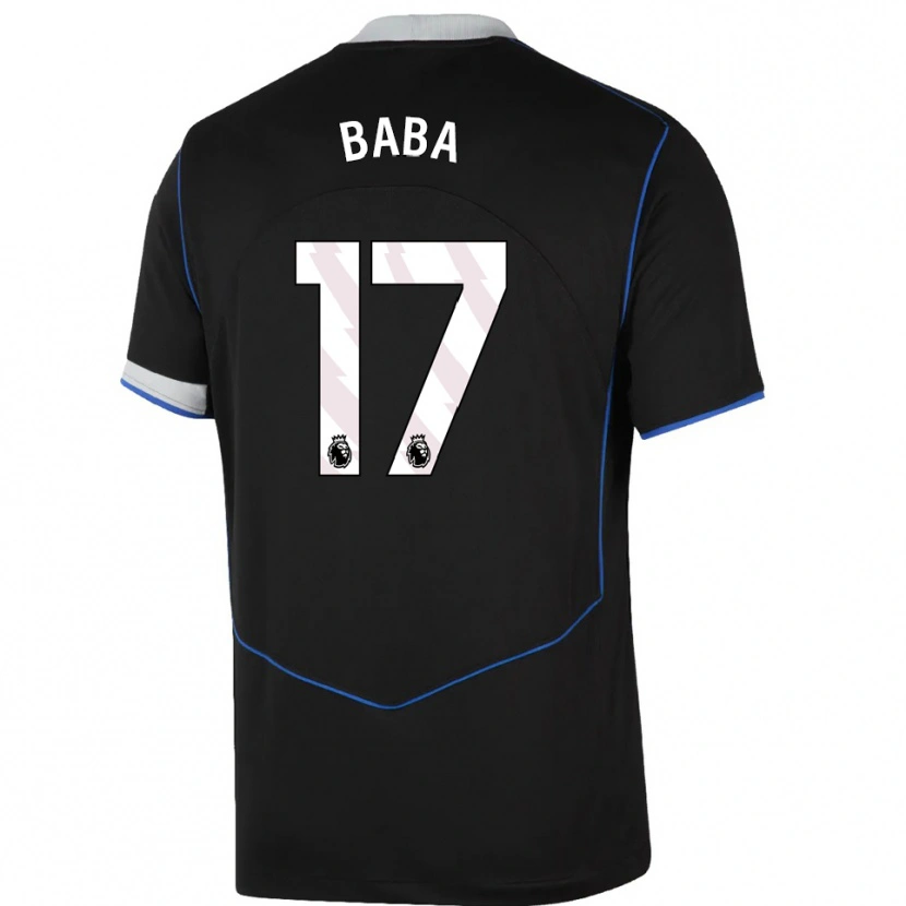 Danxen Dětské Abdul-Rahman Baba #17 Černá Modrá Stříbrná Třetí Hráčské Dresy 2025/26 Dres