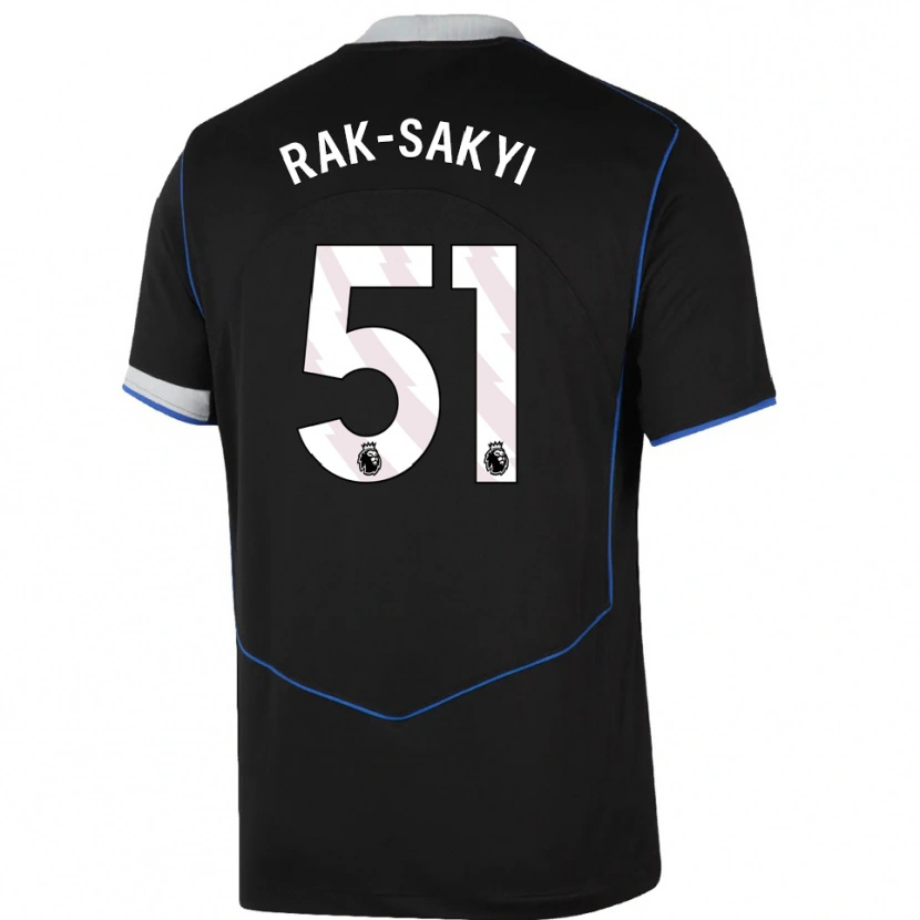 Danxen Dětské Sam Rak-Sakyi #51 Černá Modrá Stříbrná Třetí Hráčské Dresy 2025/26 Dres