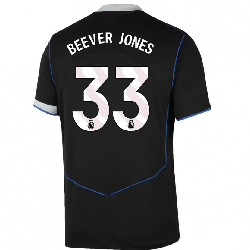 Danxen Dětské Aggie Beever-Jones #33 Černá Modrá Stříbrná Třetí Hráčské Dresy 2025/26 Dres