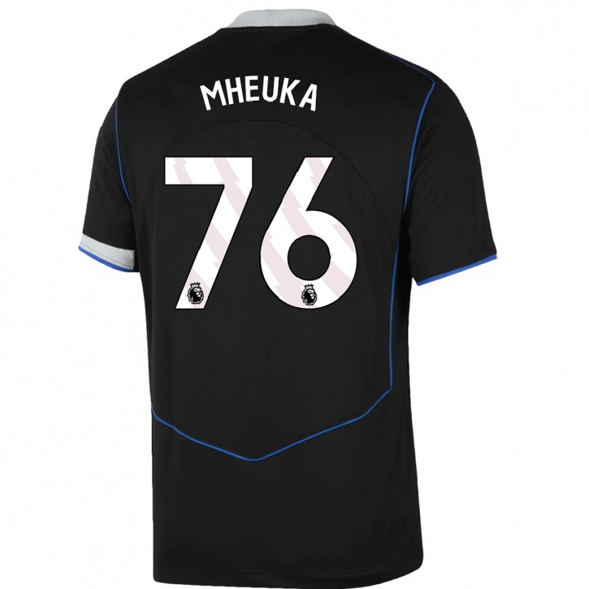 Danxen Dětské Shumaira Mheuka #76 Černá Modrá Stříbrná Třetí Hráčské Dresy 2025/26 Dres