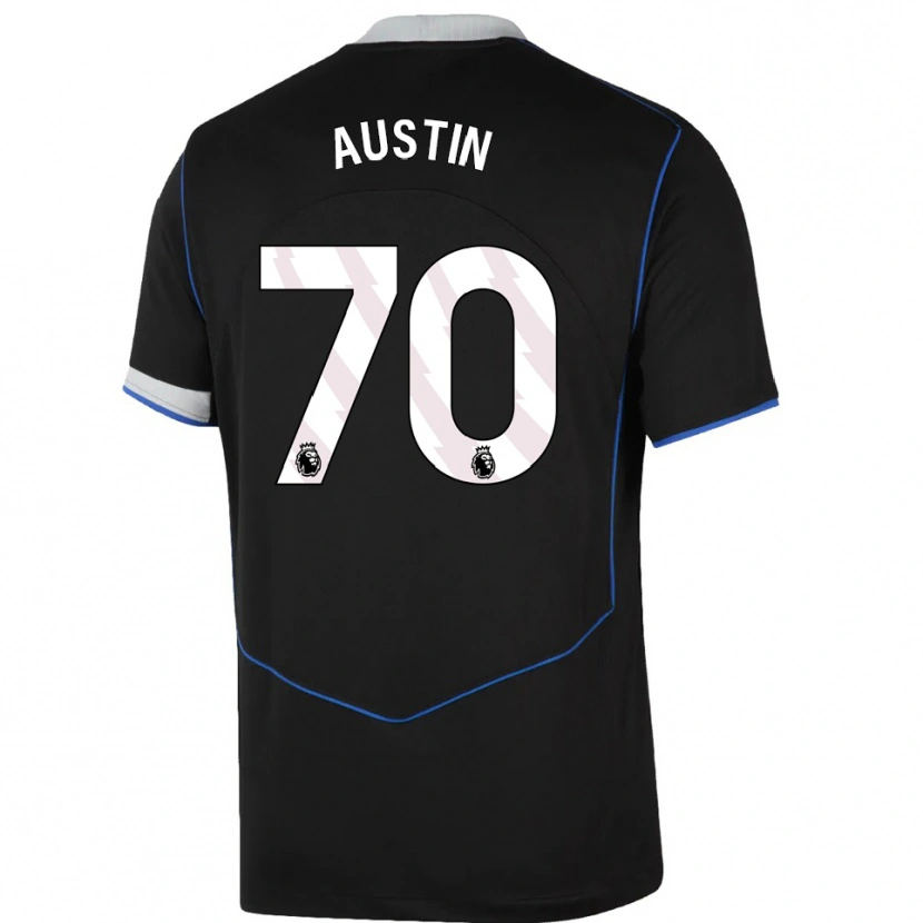 Danxen Dětské Jack Austin #70 Černá Modrá Stříbrná Třetí Hráčské Dresy 2025/26 Dres