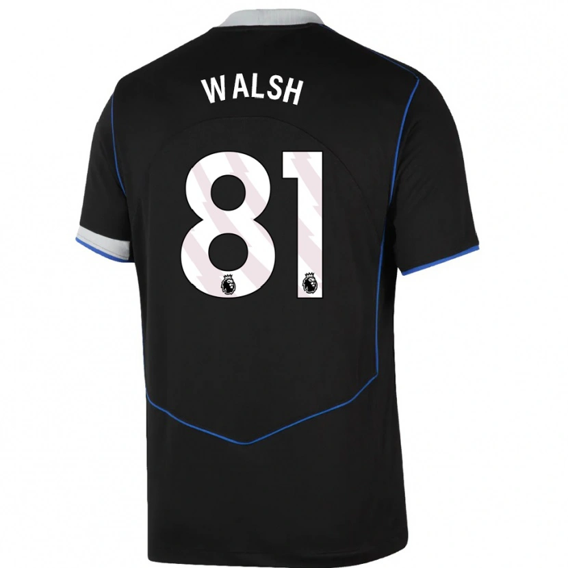 Danxen Dětské Reggie Walsh #81 Černá Modrá Stříbrná Třetí Hráčské Dresy 2025/26 Dres