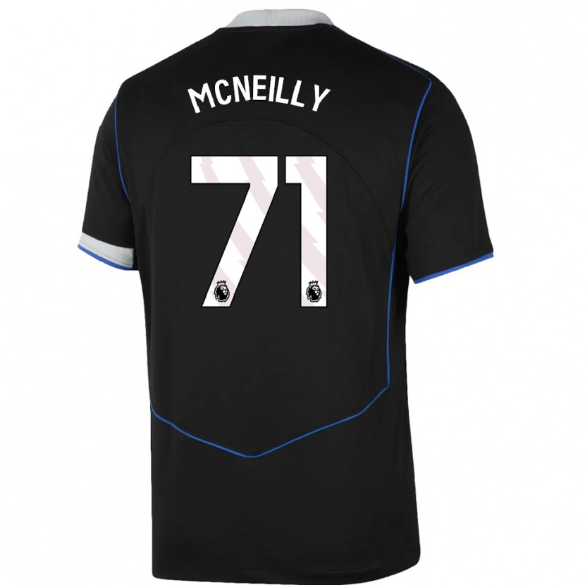 Danxen Dětské Donnell Mcneilly #71 Černá Modrá Stříbrná Třetí Hráčské Dresy 2025/26 Dres