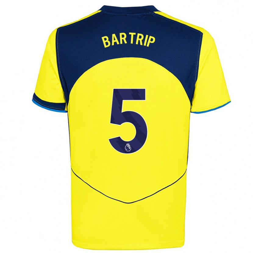 Danxen Dětské Molly Bartrip #5 Žlutá Tmavě Modrá Třetí Hráčské Dresy 2025/26 Dres