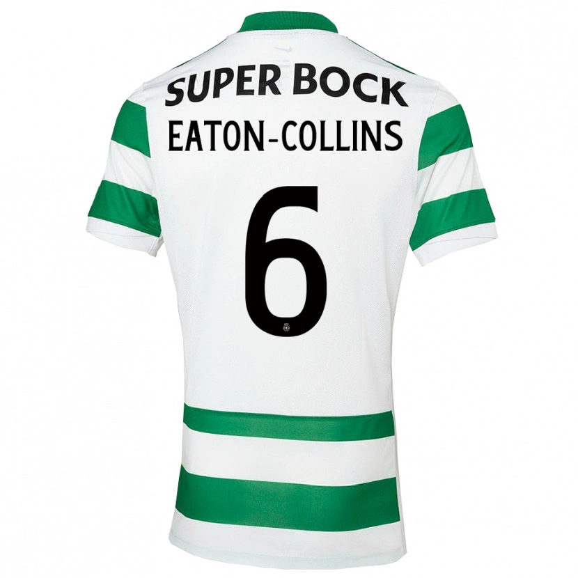 Danxen Pánské Georgia Eaton-Collins #6 Zelená Bílá Domů Hráčské Dresy 2025/26 Dres