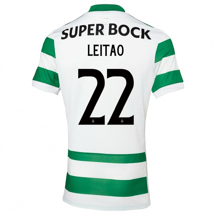 Danxen Pánské Tiago Leitão #22 Zelená Bílá Domů Hráčské Dresy 2025/26 Dres