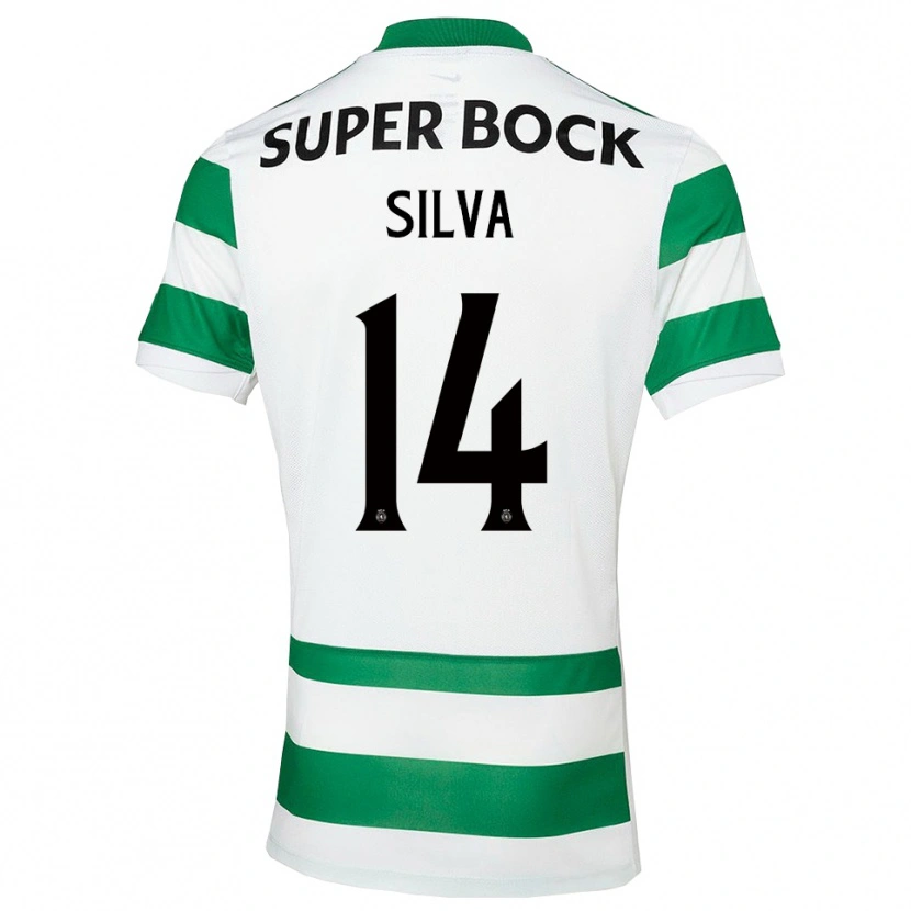 Danxen Pánské Guilherme Silva #14 Zelená Bílá Domů Hráčské Dresy 2025/26 Dres