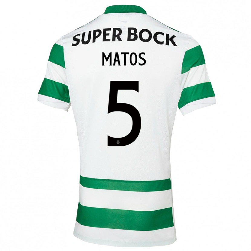 Danxen Pánské Sérgio Matos #5 Zelená Bílá Domů Hráčské Dresy 2025/26 Dres