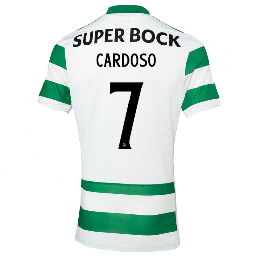 Danxen Pánské Paulo Cardoso #7 Zelená Bílá Domů Hráčské Dresy 2025/26 Dres
