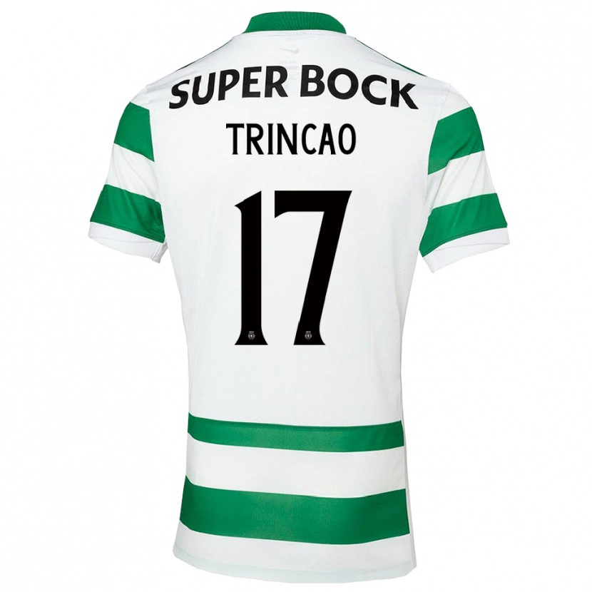 Danxen Pánské Francisco Trincão #17 Zelená Bílá Domů Hráčské Dresy 2025/26 Dres