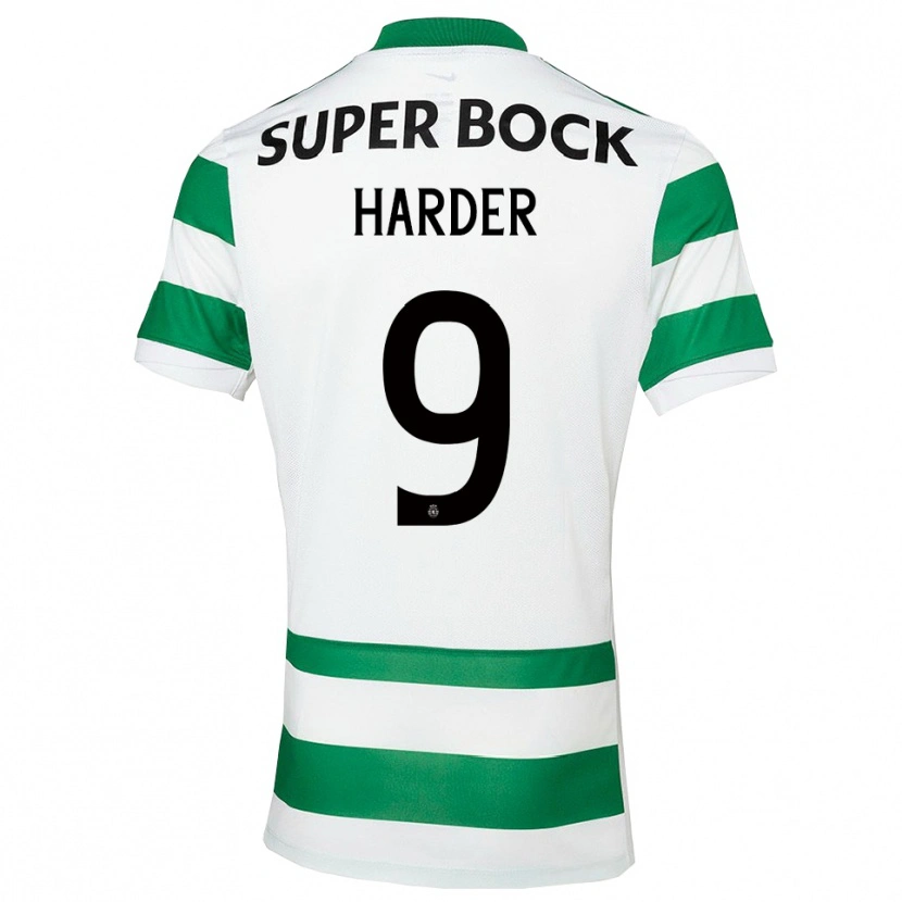 Danxen Pánské Conrad Harder #9 Zelená Bílá Domů Hráčské Dresy 2025/26 Dres