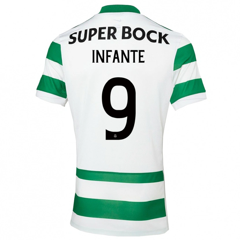 Danxen Pánské João Infante #9 Zelená Bílá Domů Hráčské Dresy 2025/26 Dres