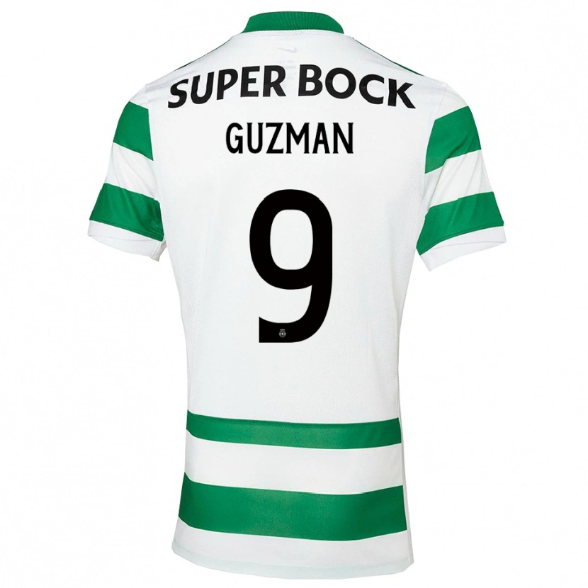 Danxen Pánské Víctor Guzmán #9 Zelená Bílá Domů Hráčské Dresy 2025/26 Dres