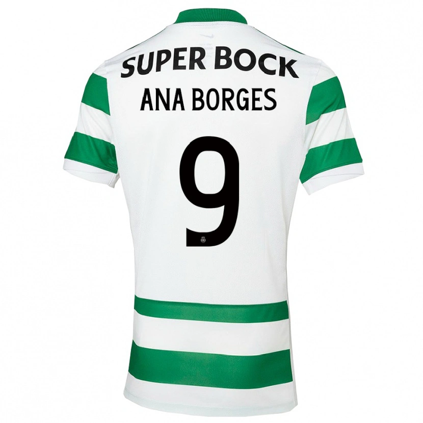 Danxen Pánské Ana Catarina Marques Borges #9 Zelená Bílá Domů Hráčské Dresy 2025/26 Dres
