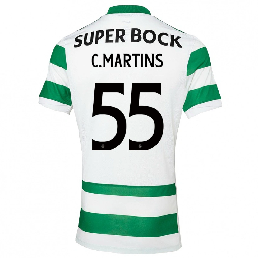 Danxen Pánské Carolina Martins #55 Zelená Bílá Domů Hráčské Dresy 2025/26 Dres