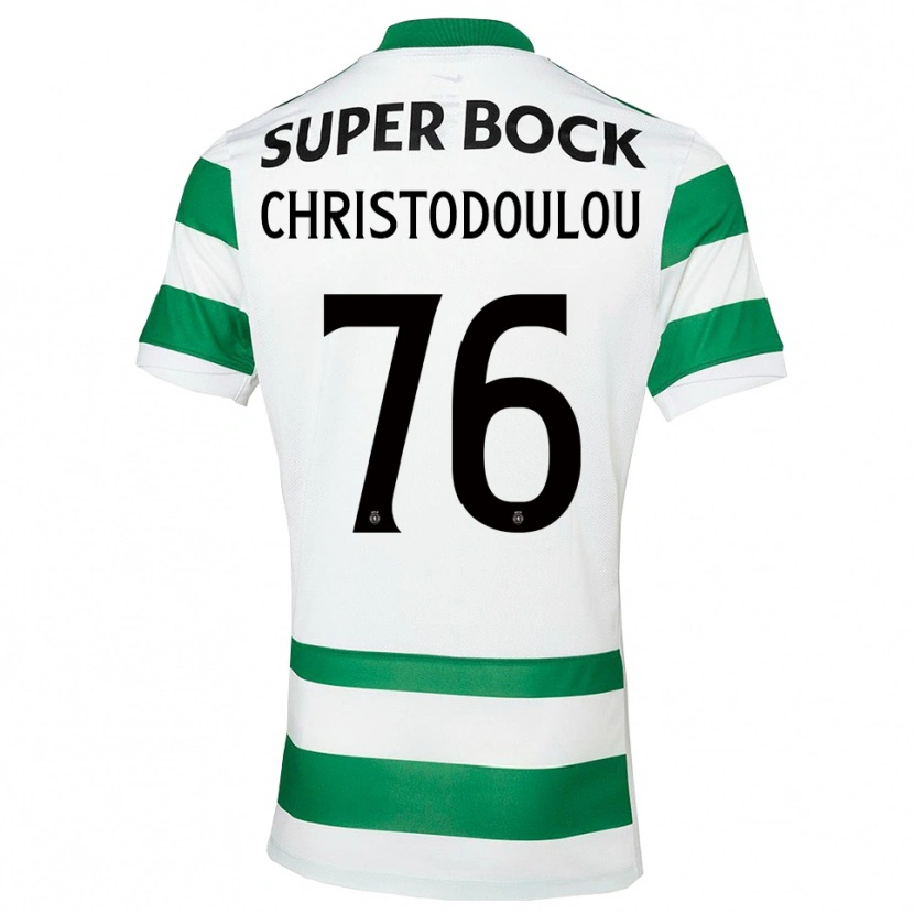 Danxen Pánské Argyris Christodoulou #76 Zelená Bílá Domů Hráčské Dresy 2025/26 Dres
