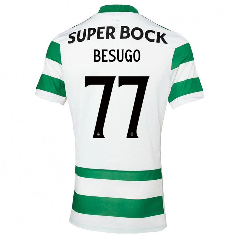 Danxen Pánské Rafael Besugo #77 Zelená Bílá Domů Hráčské Dresy 2025/26 Dres