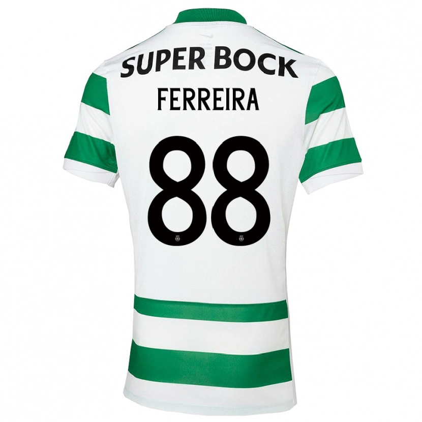 Danxen Pánské Tiago Ferreira #88 Zelená Bílá Domů Hráčské Dresy 2025/26 Dres