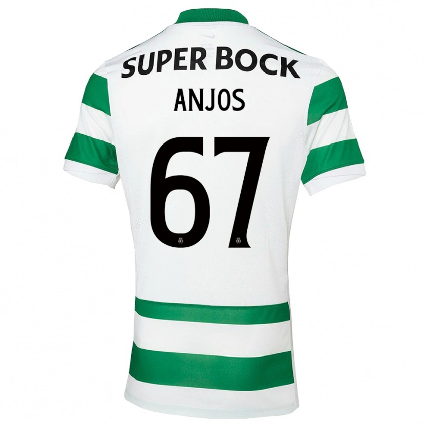 Danxen Pánské Lucas Anjos #67 Zelená Bílá Domů Hráčské Dresy 2025/26 Dres