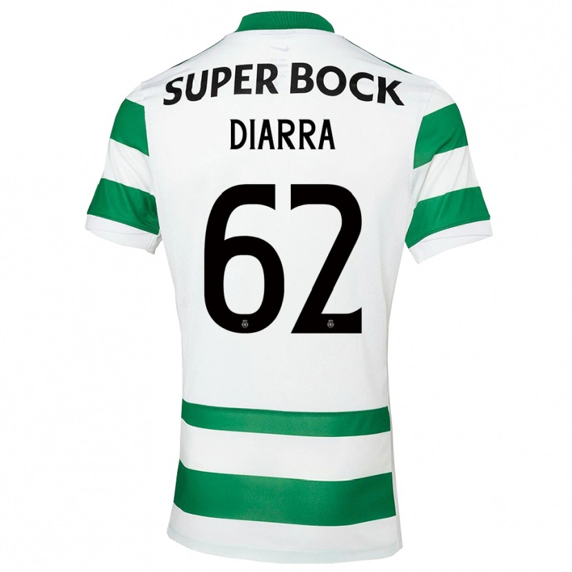 Danxen Pánské Ibrahim Diarra #62 Zelená Bílá Domů Hráčské Dresy 2025/26 Dres