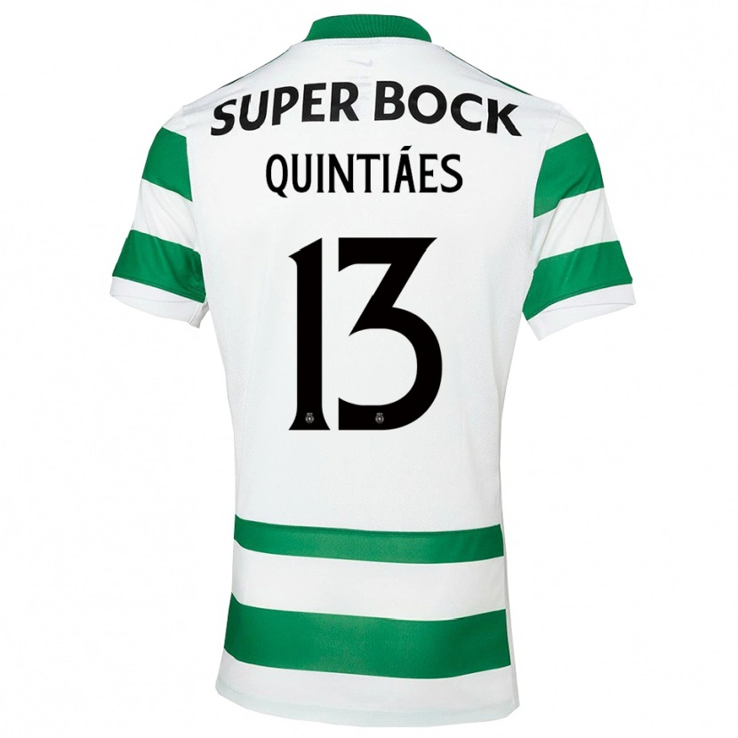 Danxen Pánské Rodrigo Quintiães #13 Zelená Bílá Domů Hráčské Dresy 2025/26 Dres