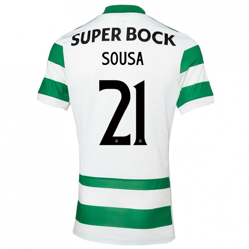 Danxen Pánské Margarida Sousa #21 Zelená Bílá Domů Hráčské Dresy 2025/26 Dres