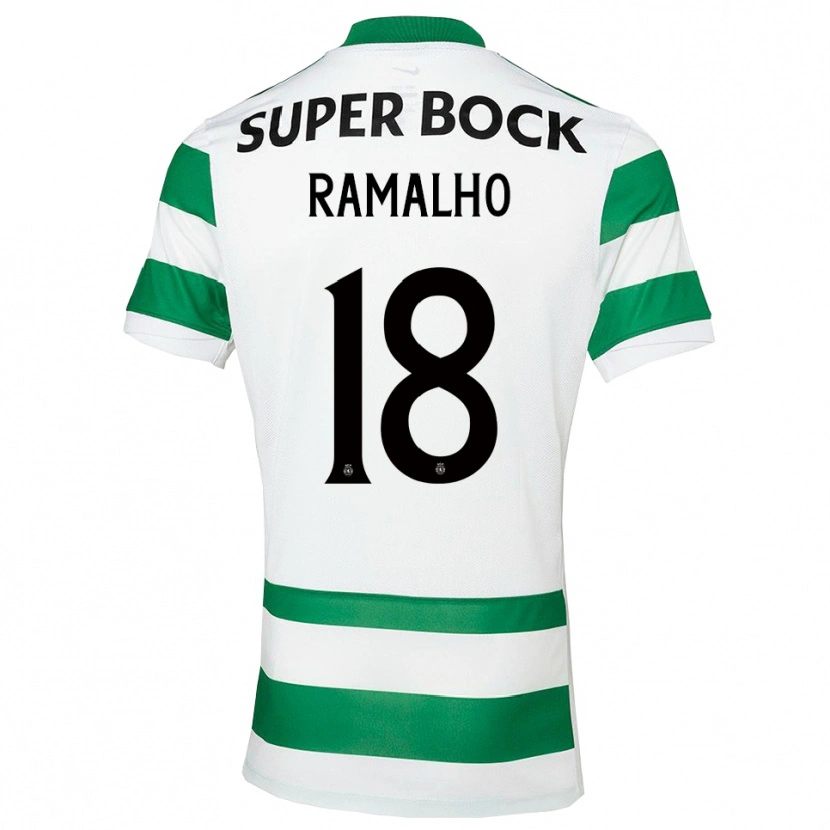 Danxen Pánské Inês Filipa Ramalho Gonçalves #18 Zelená Bílá Domů Hráčské Dresy 2025/26 Dres