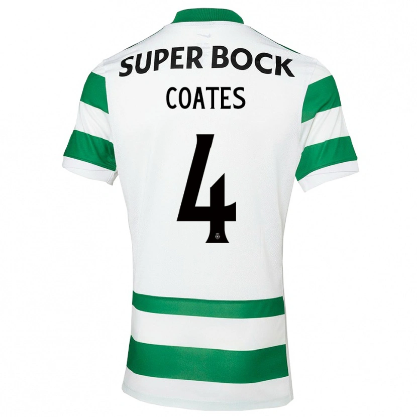Danxen Pánské Sebastian Coates #4 Zelená Bílá Domů Hráčské Dresy 2025/26 Dres