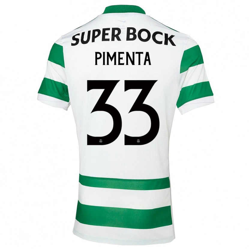 Danxen Pánské Carolina Pimenta #33 Zelená Bílá Domů Hráčské Dresy 2025/26 Dres