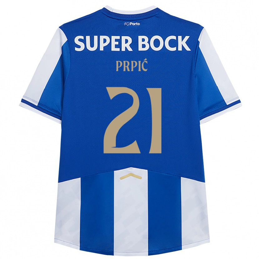Danxen Pánské Dominik Prpić #21 Modrá Bílá Domů Hráčské Dresy 2025/26 Dres