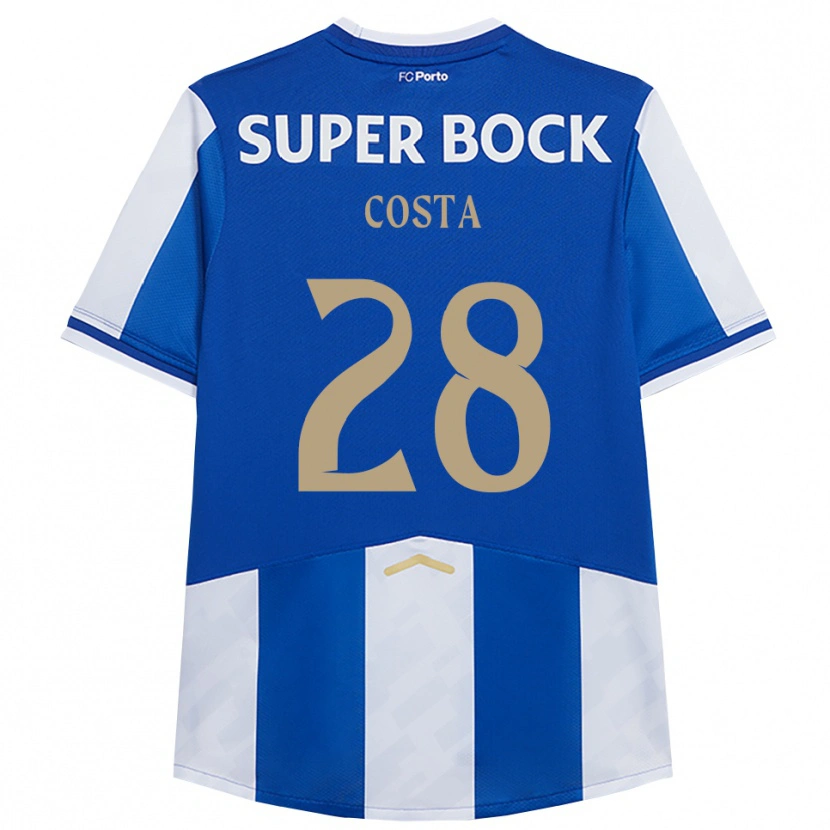 Danxen Pánské Bruno Costa #28 Modrá Bílá Domů Hráčské Dresy 2025/26 Dres