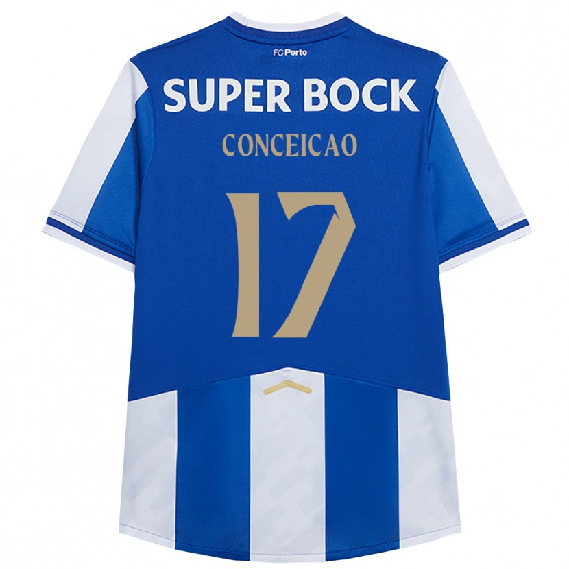 Danxen Pánské Rodrigo Conceicao #17 Modrá Bílá Domů Hráčské Dresy 2025/26 Dres