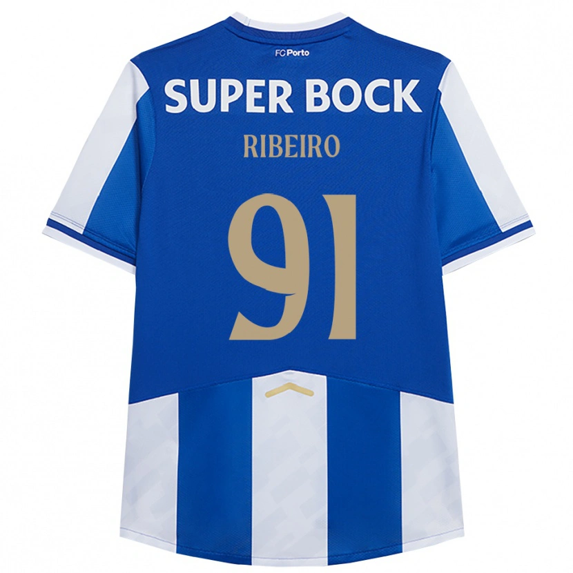 Danxen Pánské Gonçalo Ribeiro #91 Modrá Bílá Domů Hráčské Dresy 2025/26 Dres