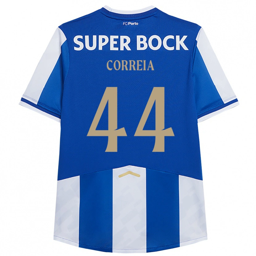 Danxen Pánské Romain Correia #44 Modrá Bílá Domů Hráčské Dresy 2025/26 Dres