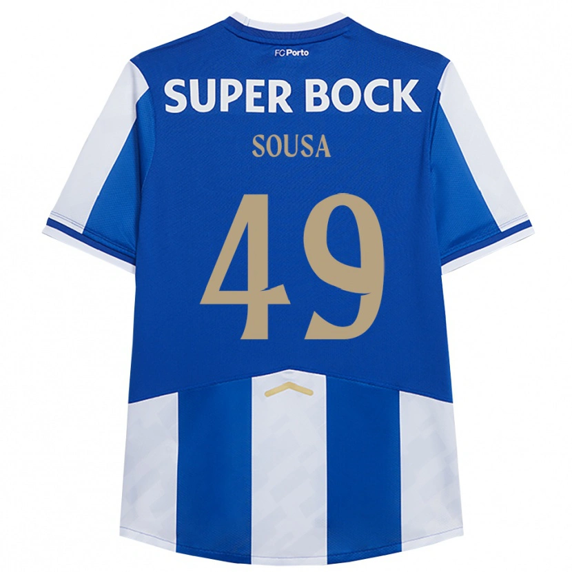 Danxen Pánské Gonçalo Sousa #49 Modrá Bílá Domů Hráčské Dresy 2025/26 Dres