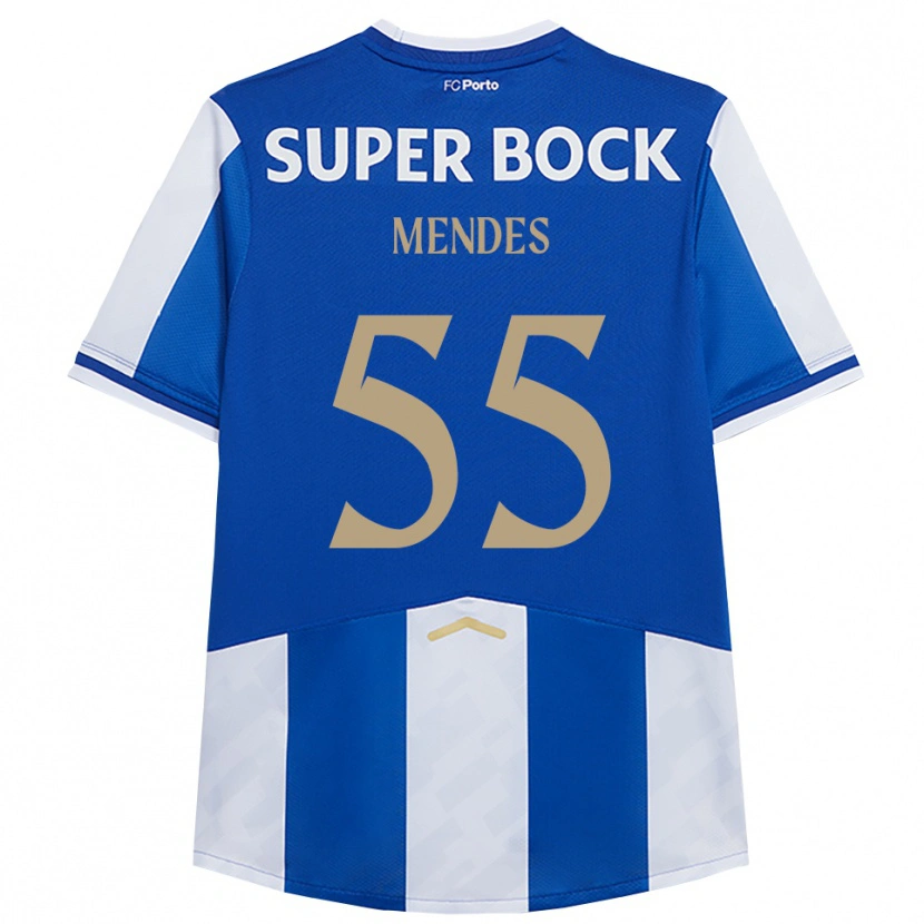 Danxen Pánské Joao Mendes #55 Modrá Bílá Domů Hráčské Dresy 2025/26 Dres