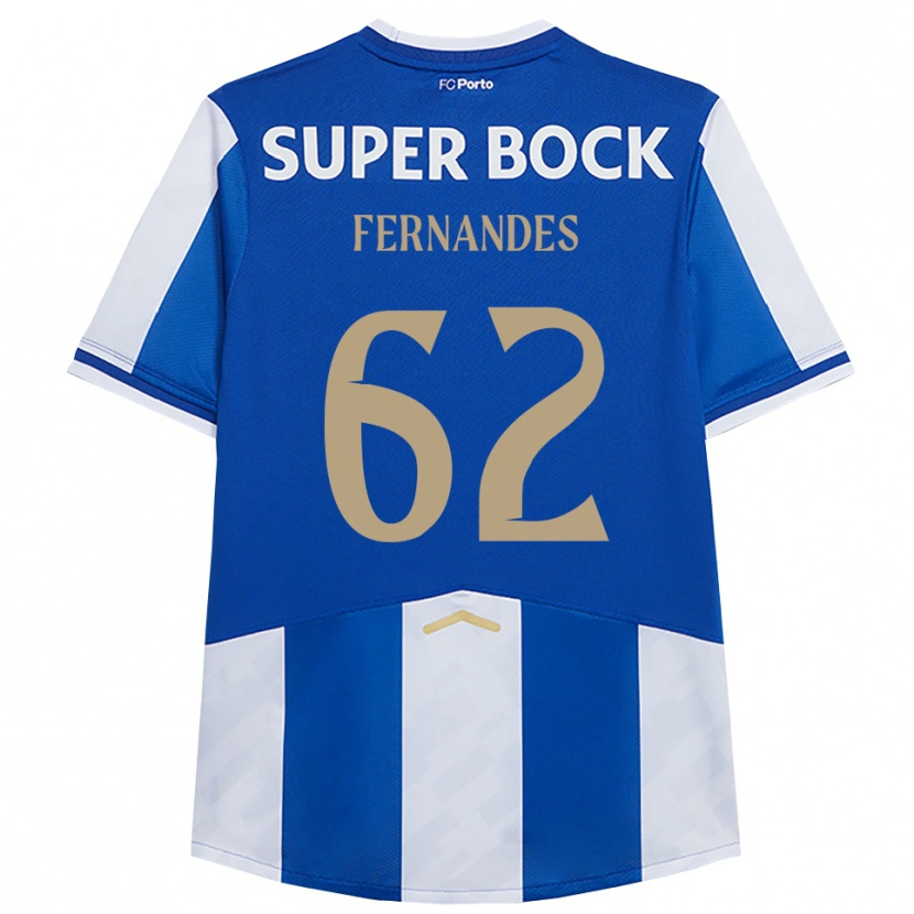 Danxen Pánské Rodrigo Fernandes #62 Modrá Bílá Domů Hráčské Dresy 2025/26 Dres