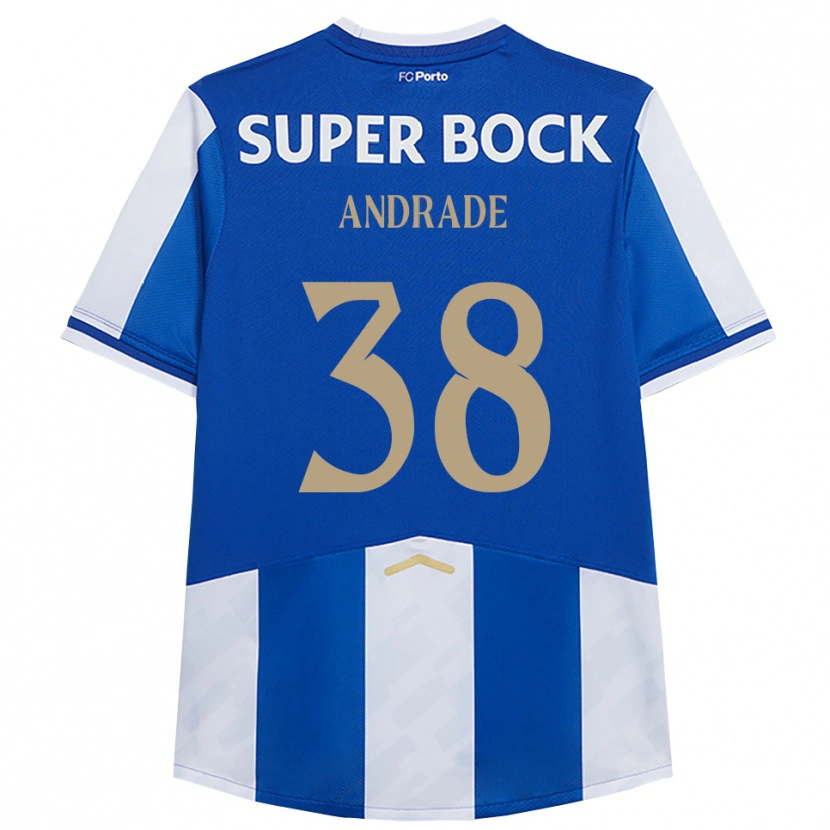 Danxen Pánské Fernando Andrade #38 Modrá Bílá Domů Hráčské Dresy 2025/26 Dres