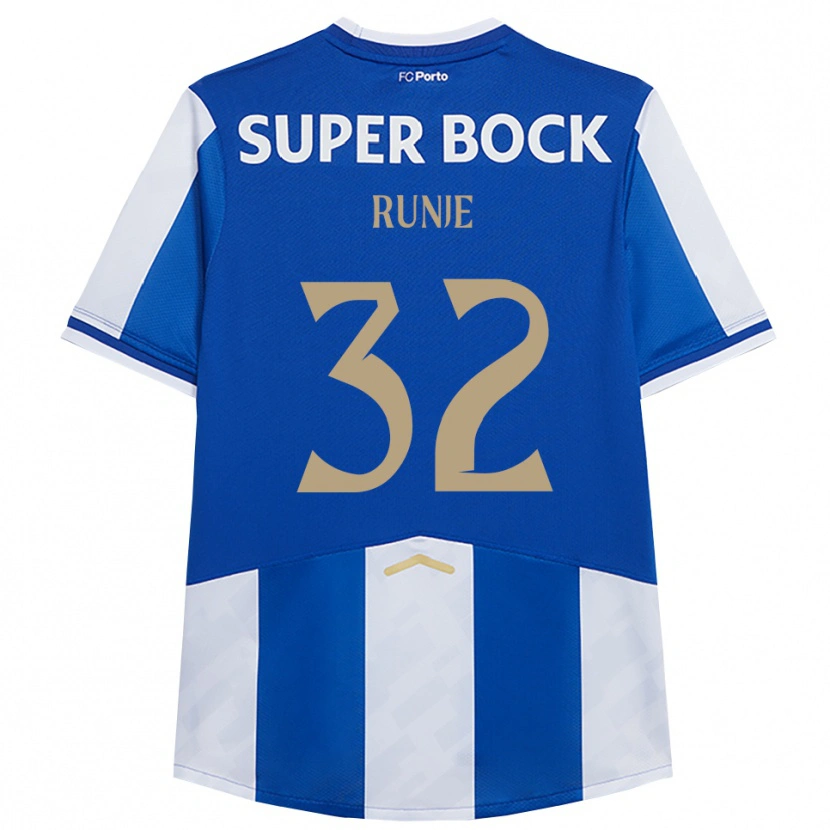 Danxen Pánské Roko Runje #32 Modrá Bílá Domů Hráčské Dresy 2025/26 Dres