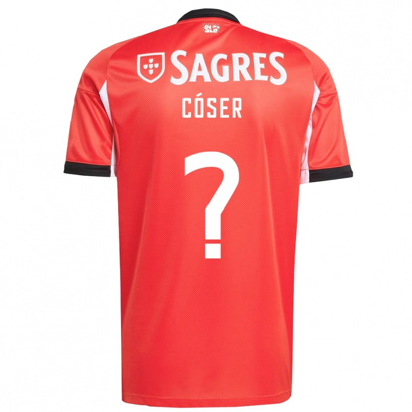 Danxen Pánské Tiago Cóser #0 Červená Bílá Domů Hráčské Dresy 2025/26 Dres